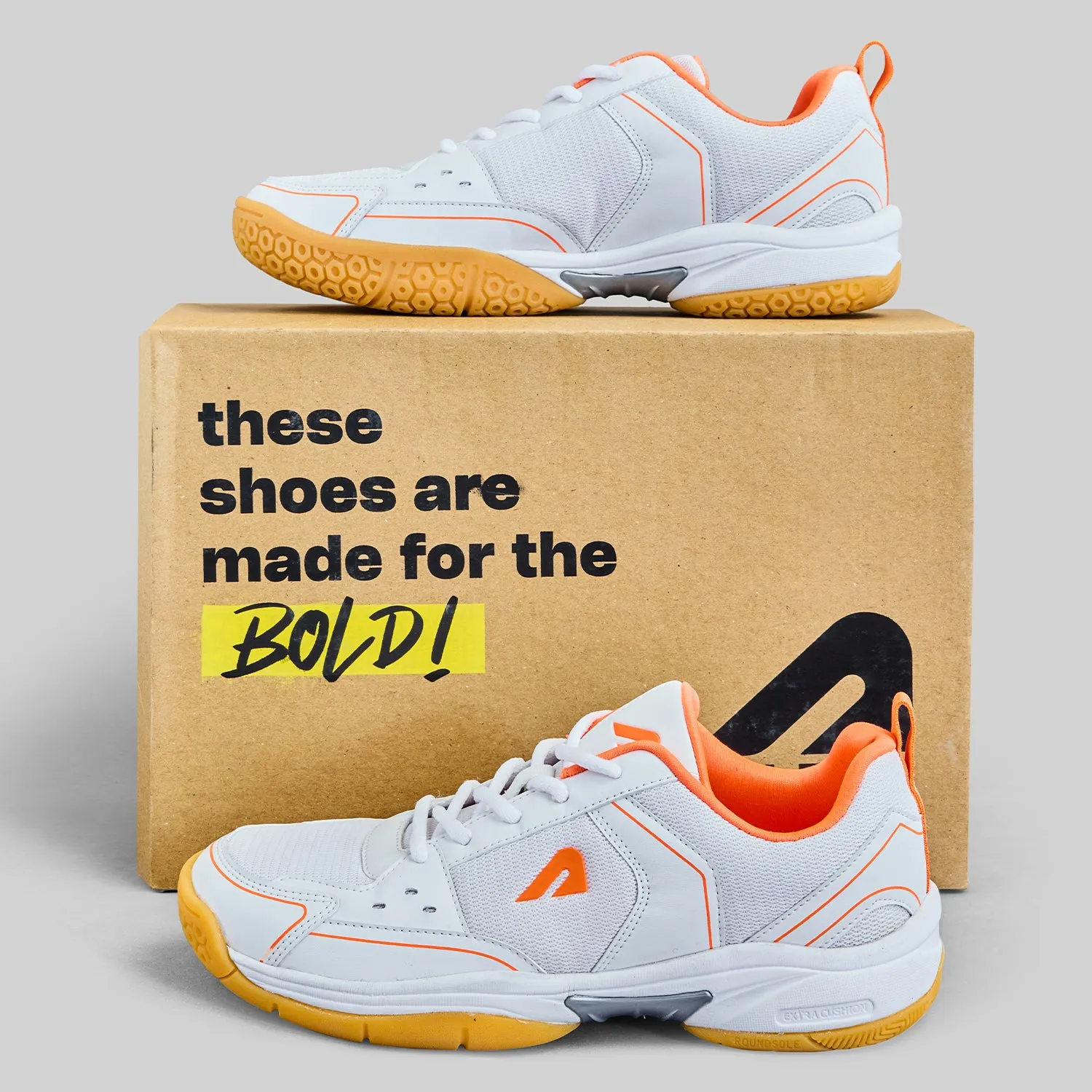 Archer Badminton Shoes - White/Orange