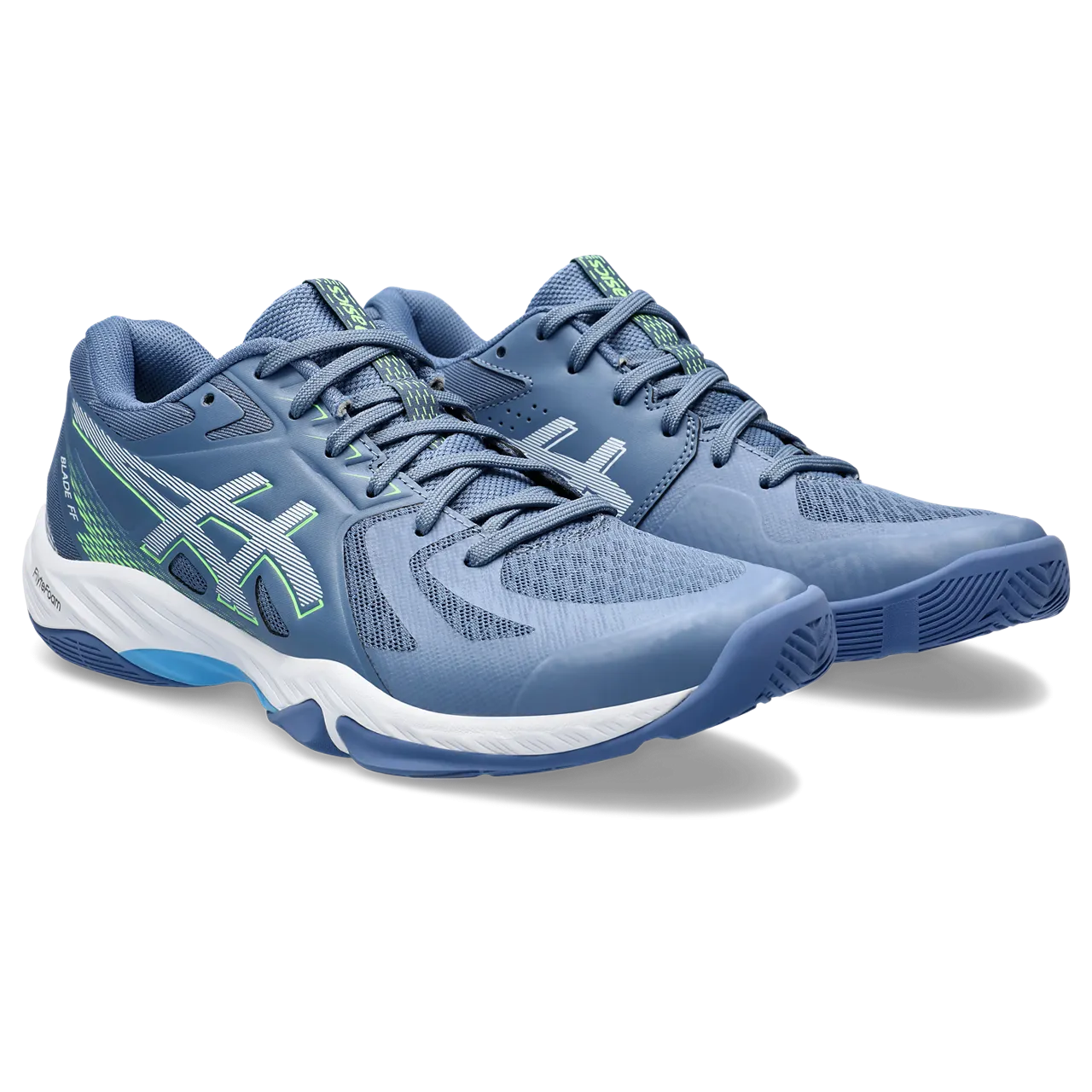 Asics Blade FF Men's Denim Blue & Lime Burst Indoor Court Shoes