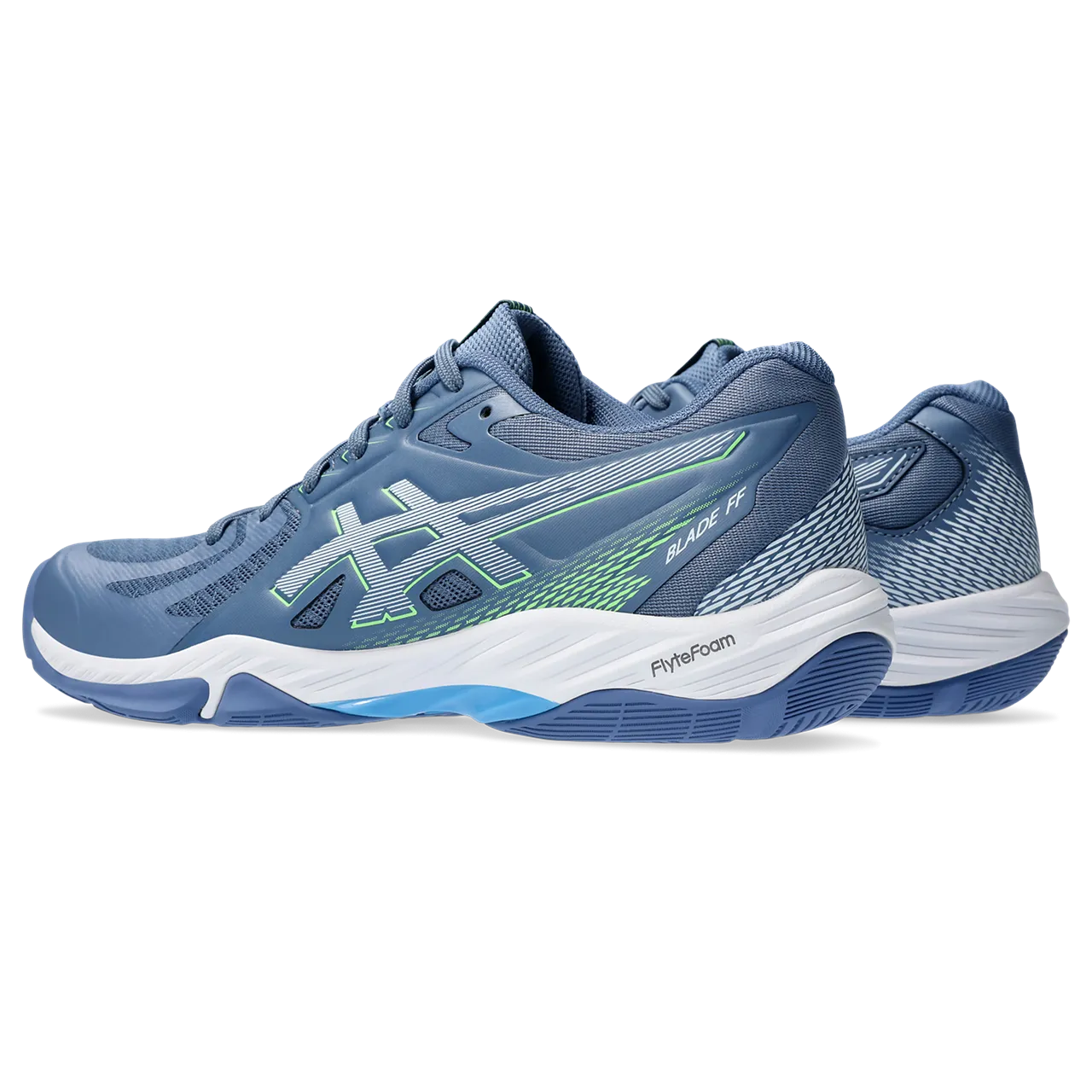 Asics Blade FF Men's Denim Blue & Lime Burst Indoor Court Shoes