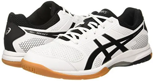 ASICS Men Gel-Rocket 8 White Badminton Shoes-6 UK/India (40 EU)(7 US) (B706Y-0190)