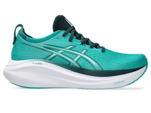 Asics Men's GEL-NIMBUS 27 Running Shoes in Wave Teal/Saxon Green