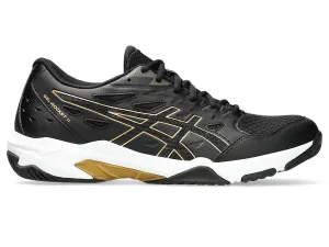 Asics Men's GEL-ROCKET 11 Indoor Shoes in Black/Pure Gold