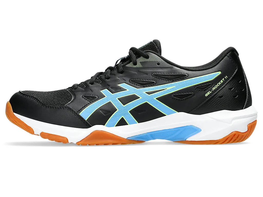 Asics Men's GEL-ROCKET 11 Indoor Shoes in Black/Waterscape