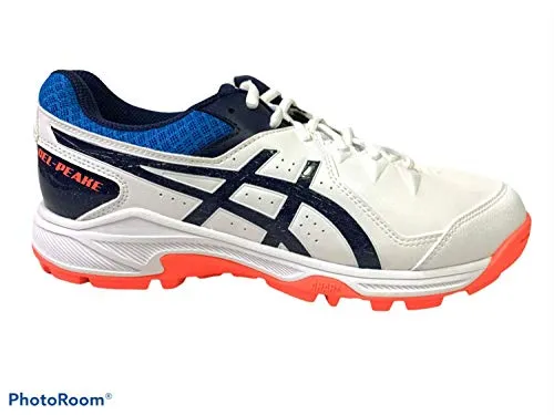 ASICS Unisex-Adult Gel-Peake White/Peacoat Leather Cricket Shoes-10 UK (1113A023)