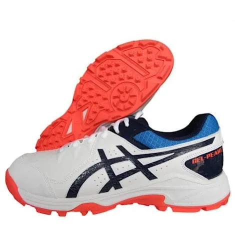 ASICS Unisex-Adult Gel-Peake White/Peacoat Leather Cricket Shoes-10 UK (1113A023)