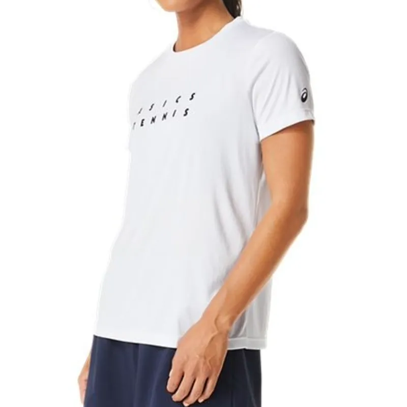 Asics Women Court Graphic Tee - Brilliant White