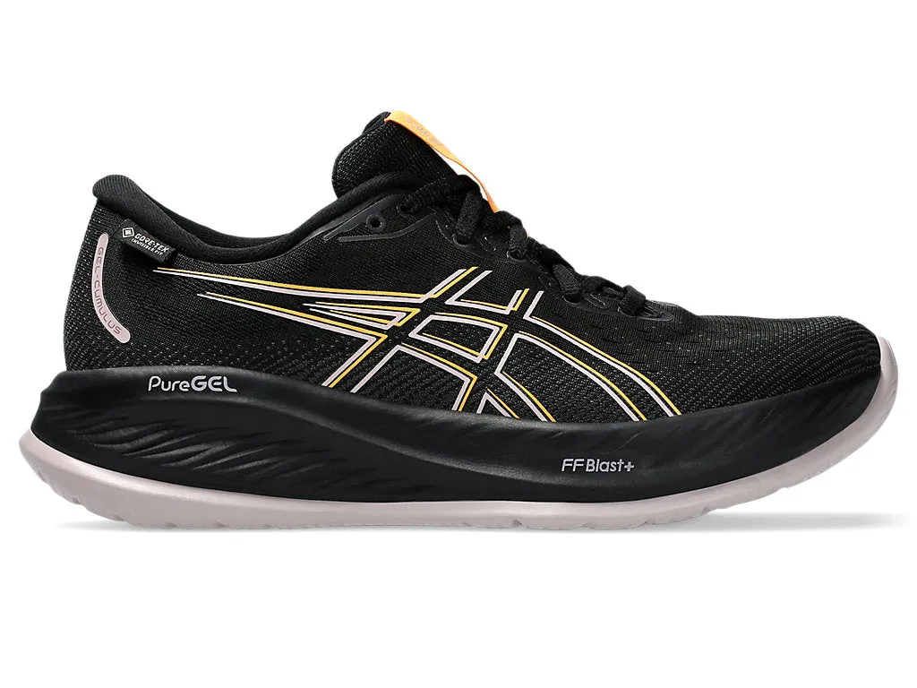 Asics Women's GEL-CUMULUS 26 GTX Running Shoes in Black/Stadium Orange