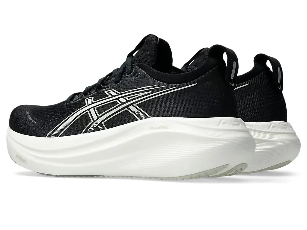 Asics Women's GEL-NIMBUS 27 Narrow (2A) Running Shoes in Black/Lake Grey