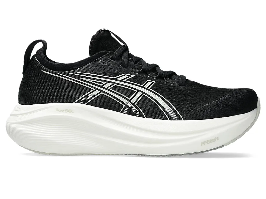 Asics Women's GEL-NIMBUS 27 Narrow (2A) Running Shoes in Black/Lake Grey
