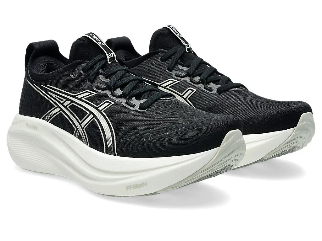 Asics Women's GEL-NIMBUS 27 Narrow (2A) Running Shoes in Black/Lake Grey