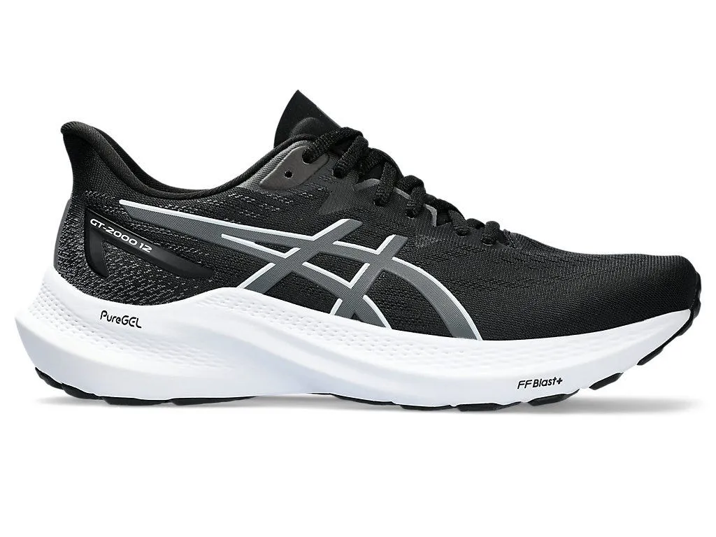 Asics Women's GT-2000 12 Narrow (2A) Running Shoes in Black/Carrier Grey
