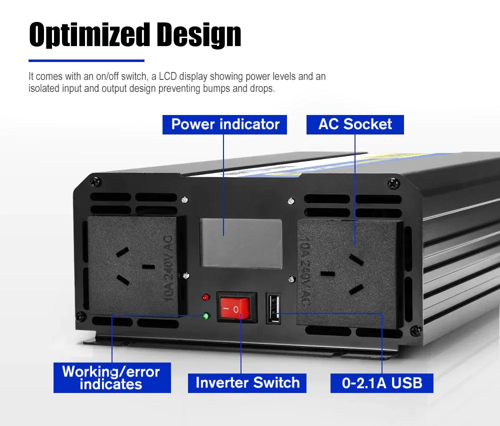 ATEM POWER Pure Sine Wave Inverter 1500W
