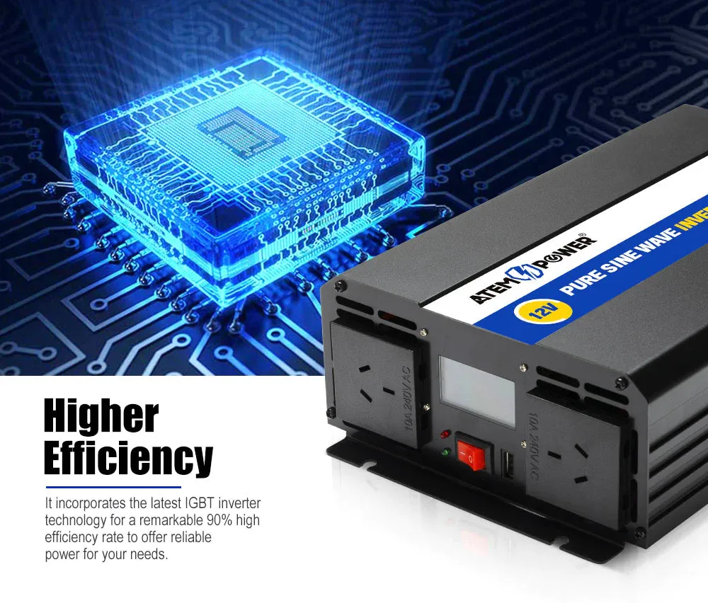 ATEM POWER Pure Sine Wave Inverter 1500W