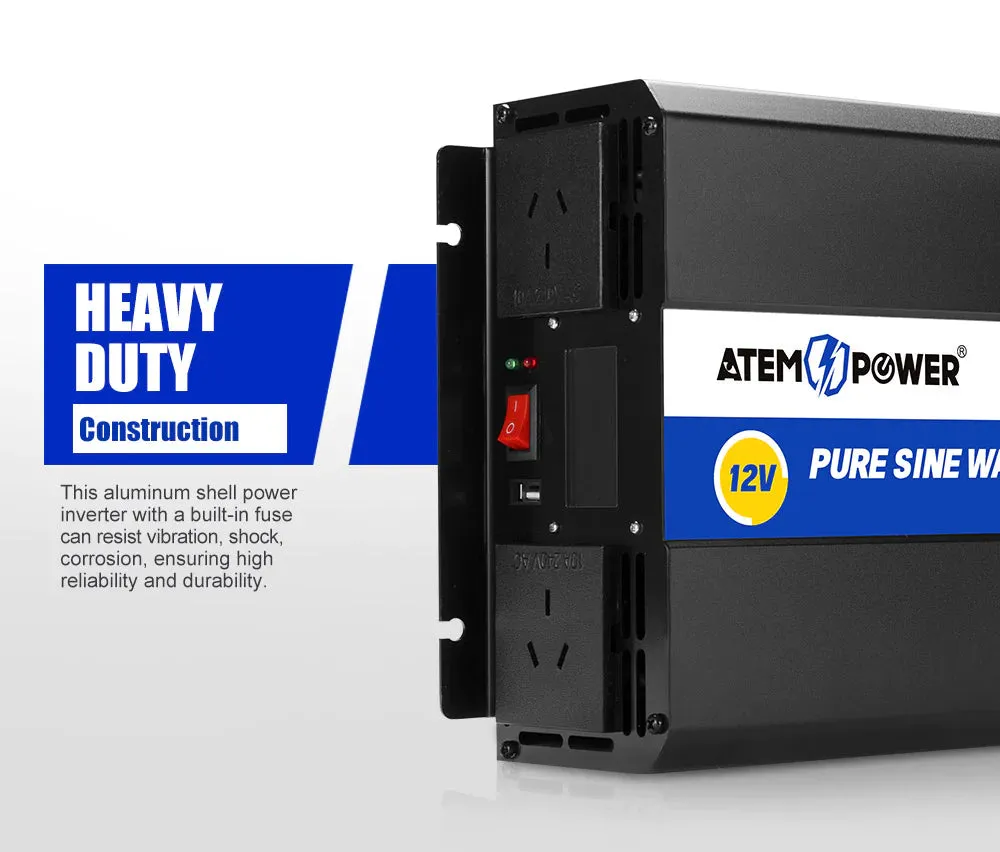 ATEM POWER Pure Sine Wave Inverter 1500W