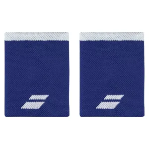 Babolat Logo Jumbo Tennis Wristband 4118 - White/Sodalite Blue