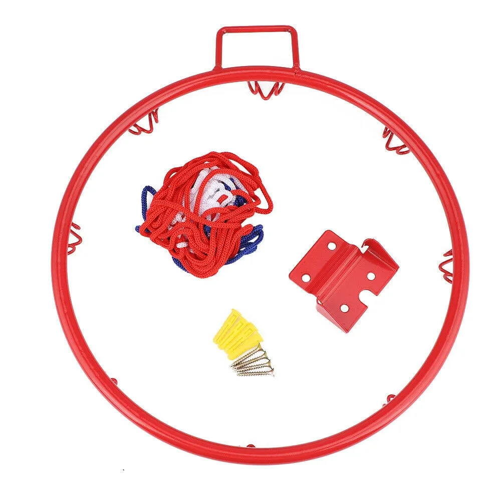 Basketball Ring Hoop Net Wall Mounted Outdoor Hanging Basket Set For Kids Wall Mounted Basketball Rim Net Indoor Outdoor Sport