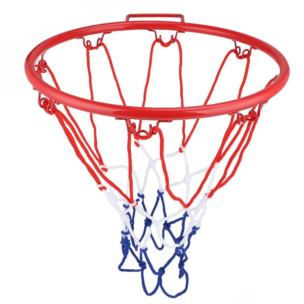 Basketball Ring Hoop Net Wall Mounted Outdoor Hanging Basket Set For Kids Wall Mounted Basketball Rim Net Indoor Outdoor Sport