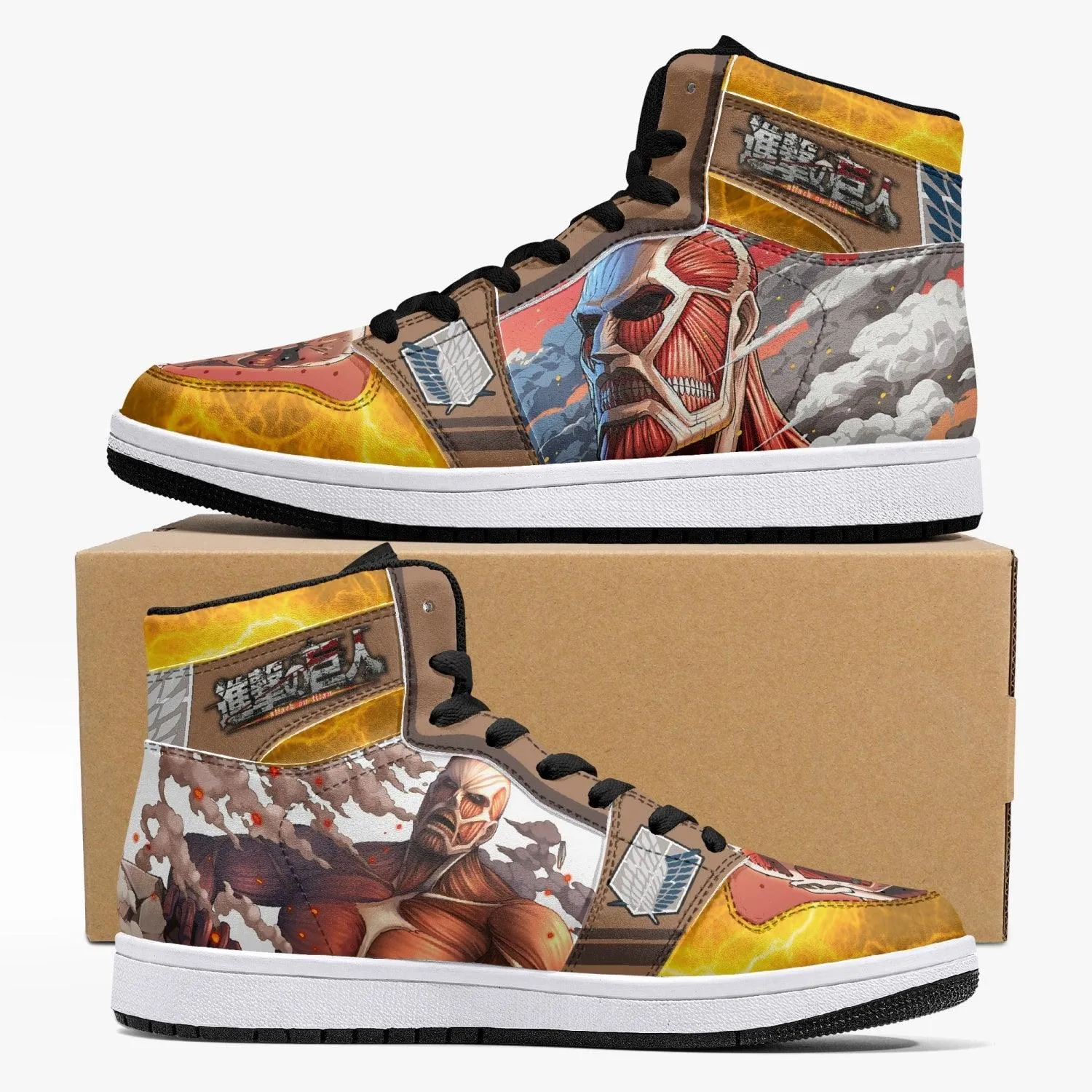 Bertholdt Hoover Colossal Titan Attack on Titan Mid 1 Basketball Shoes