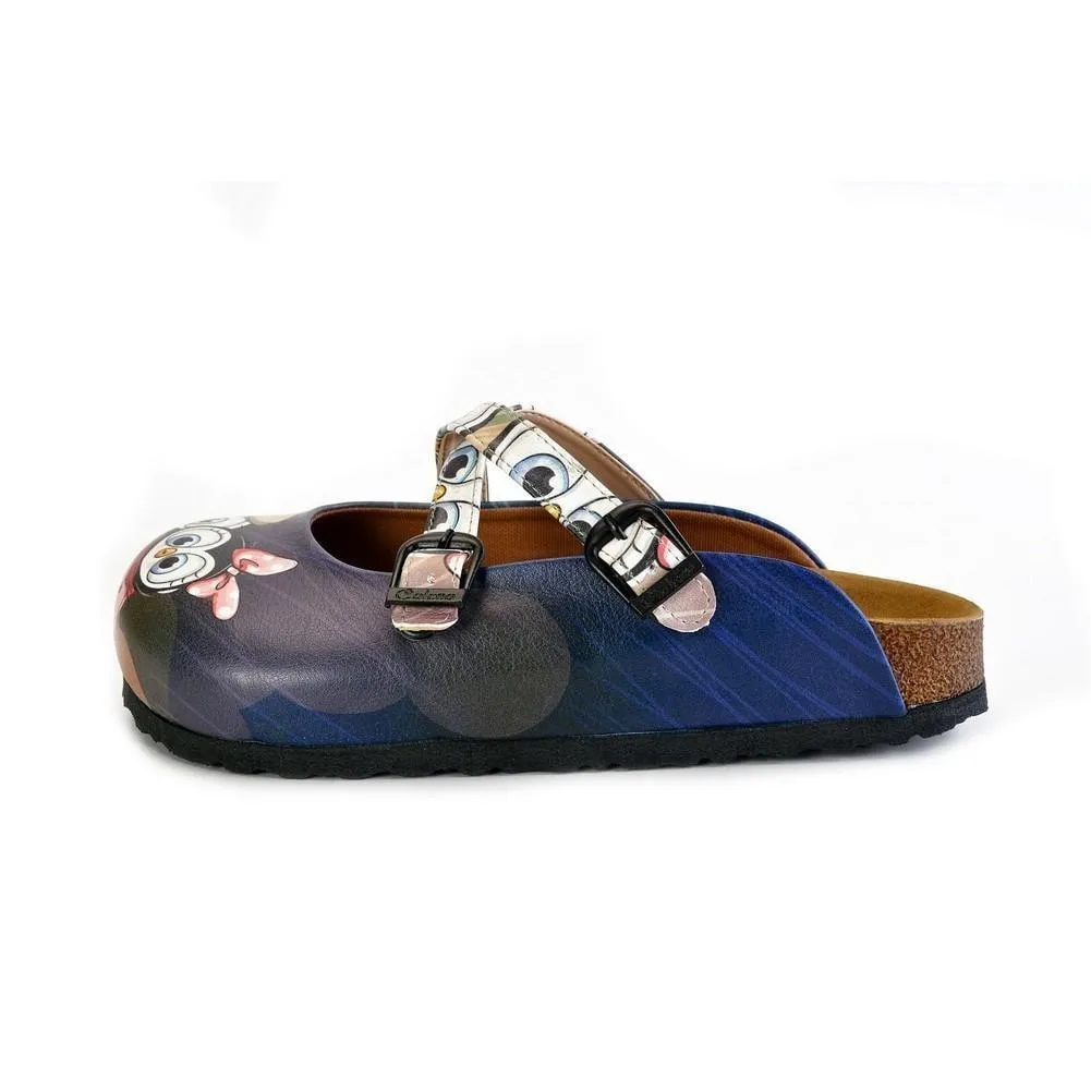 Black Cute Penguins Patterned Clogs - WCAL175