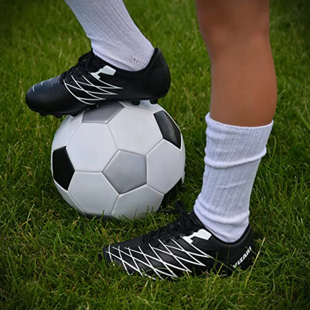 Boca Firm Ground Soccer Shoes - Black/White