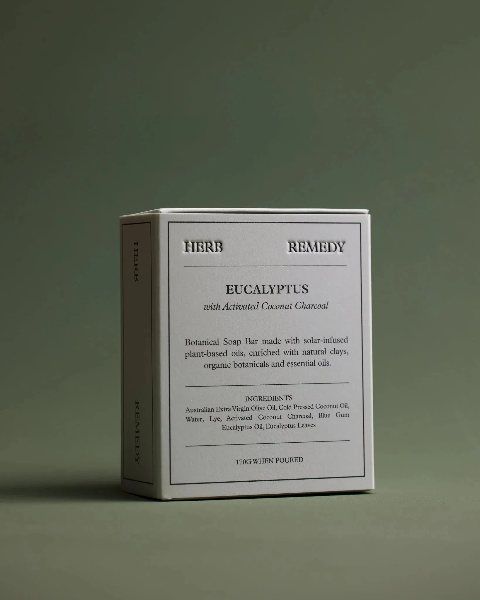 Botanical Soap Bar - Eucalyptus with Activated Coconut Charcoal