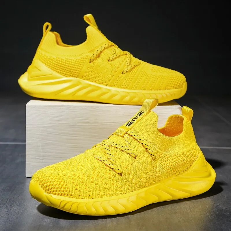 Breathable Kids Running Sneakers Slip On Sports Shoes Lightweight Tennis