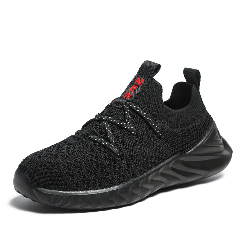 Breathable Kids Running Sneakers Slip On Sports Shoes Lightweight Tennis