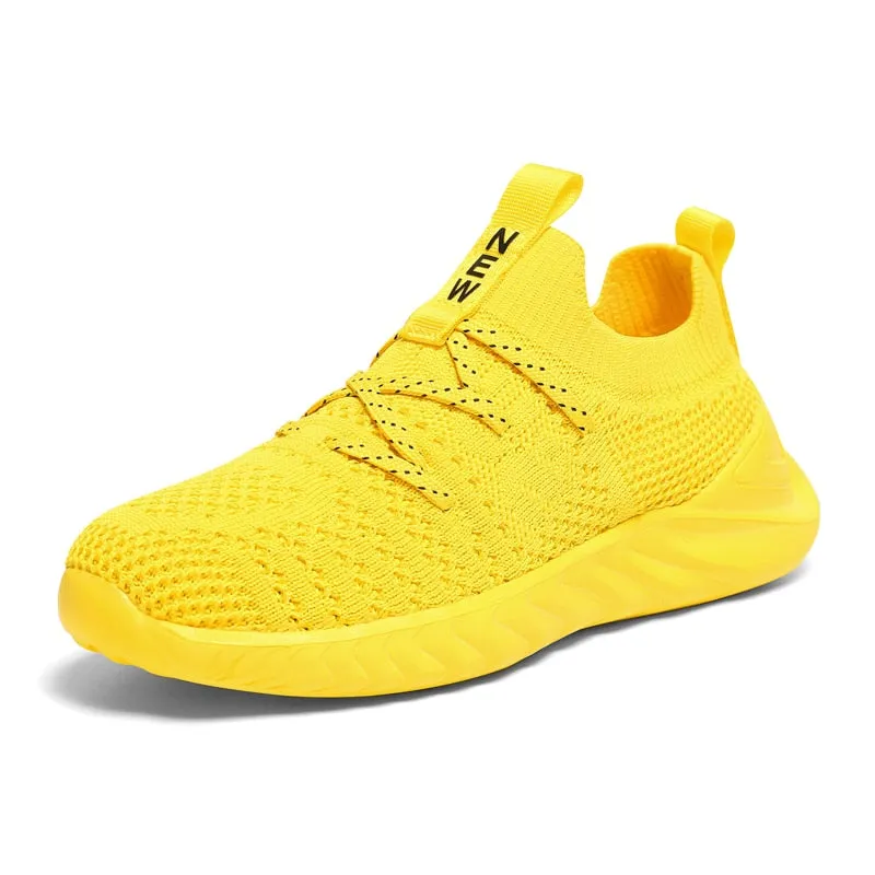 Breathable Kids Running Sneakers Slip On Sports Shoes Lightweight Tennis