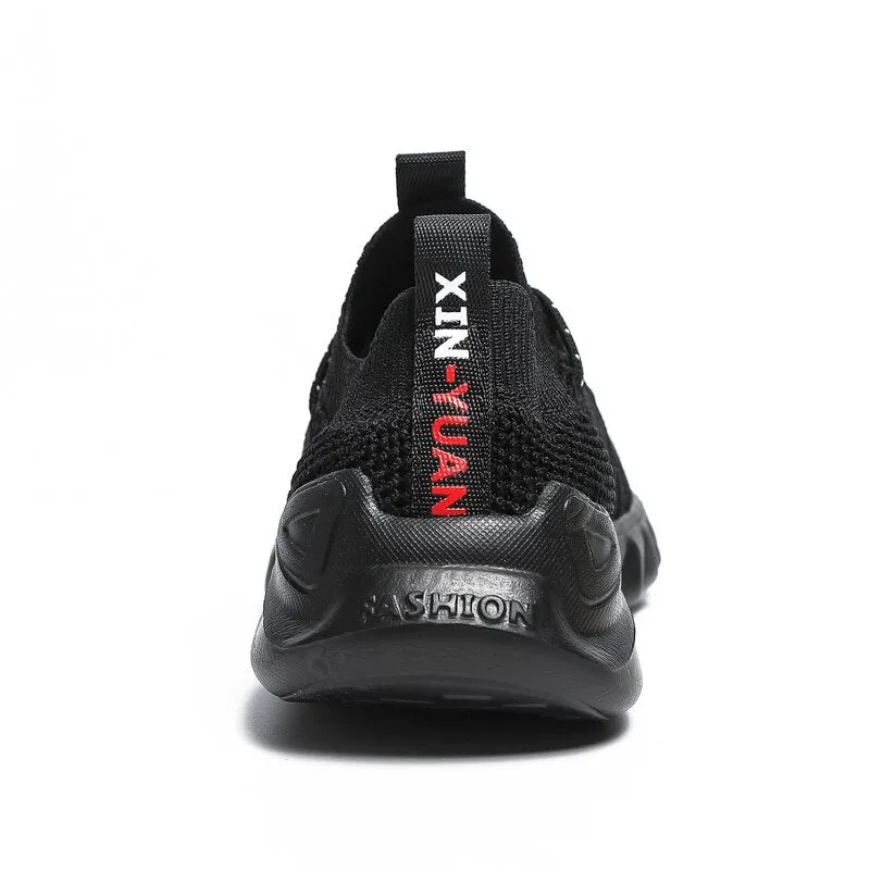 Breathable Kids Running Sneakers Slip On Sports Shoes Lightweight Tennis