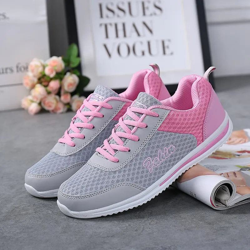 Breathable mesh shoes for women