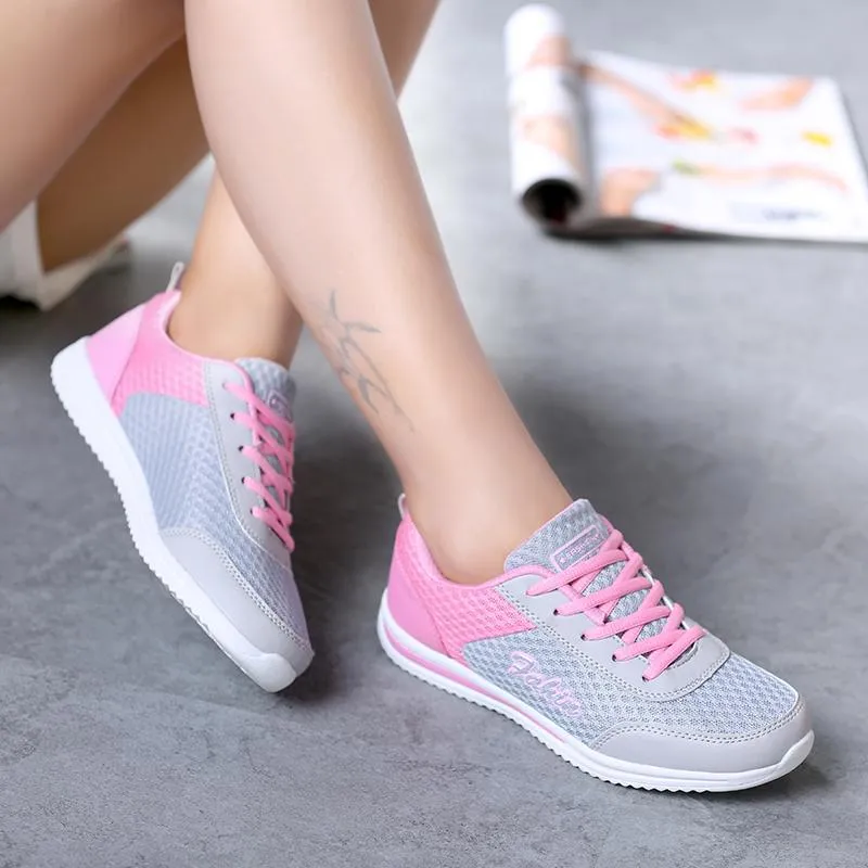 Breathable mesh shoes for women