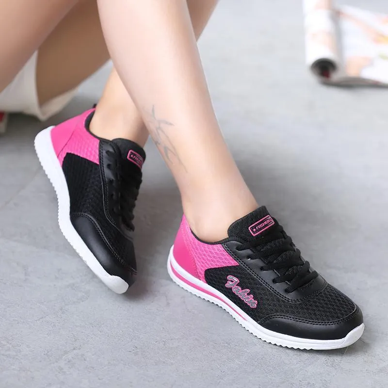 Breathable mesh shoes for women