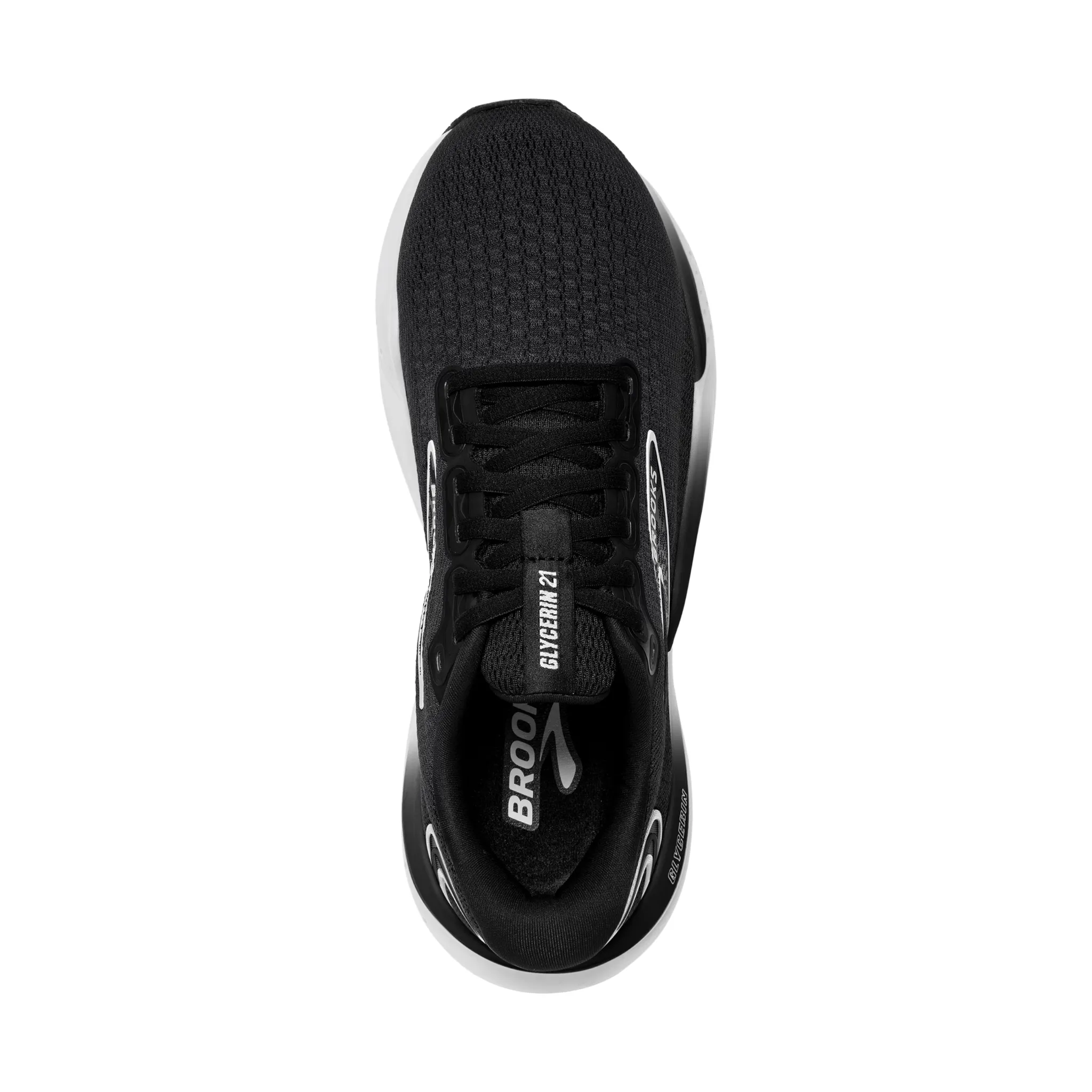 Brooks Men's Glycerin 21 Road Running Shoes - Black/Grey/White