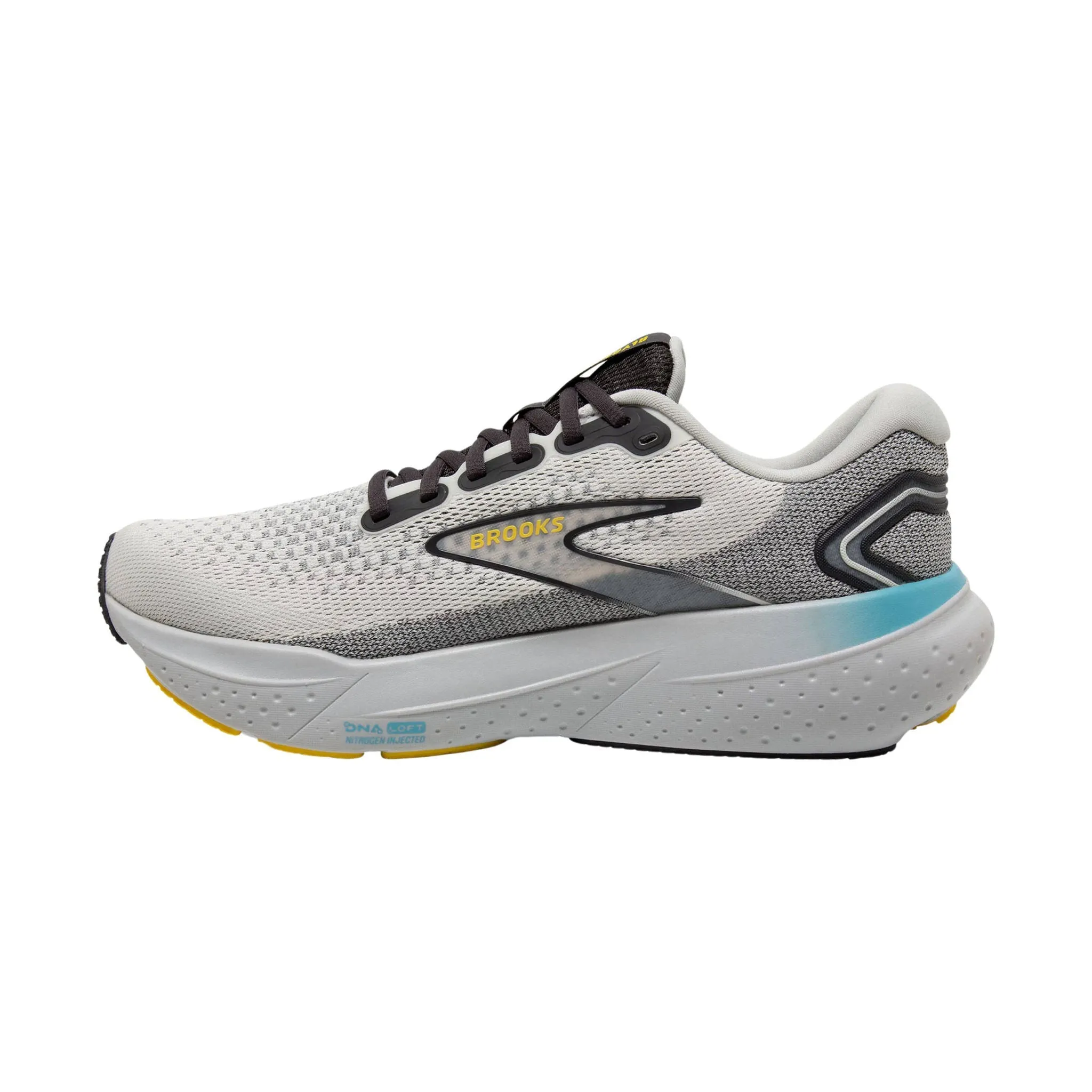 Brooks Men's Glycerin 21 Road Running Shoes - Coconut/Forged Iron/Yellow