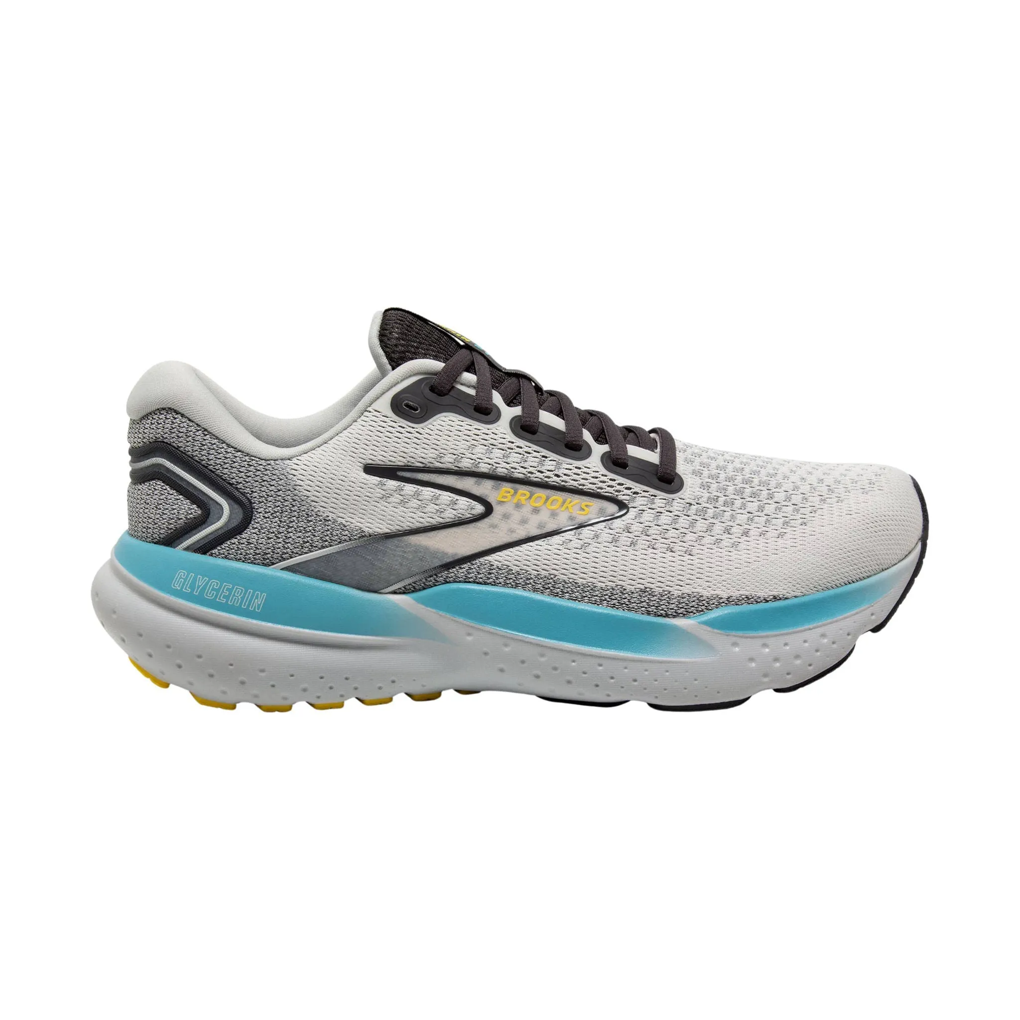 Brooks Men's Glycerin 21 Road Running Shoes - Coconut/Forged Iron/Yellow