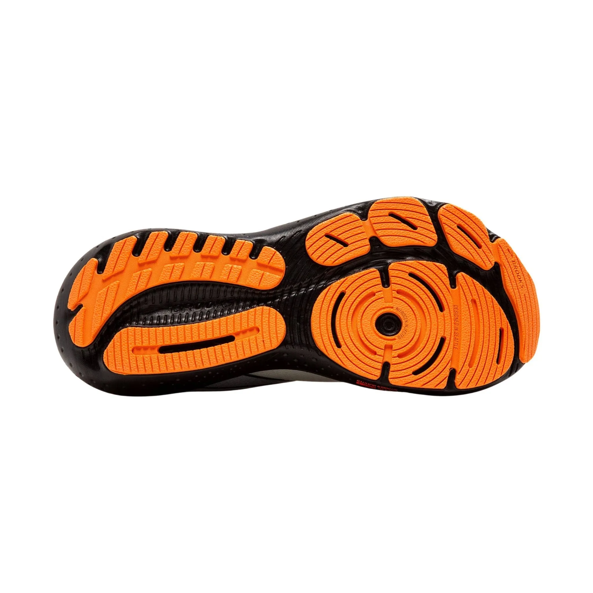 Brooks Men's Glycerin 21 Road Running Shoes - Ecru/Orange/Black