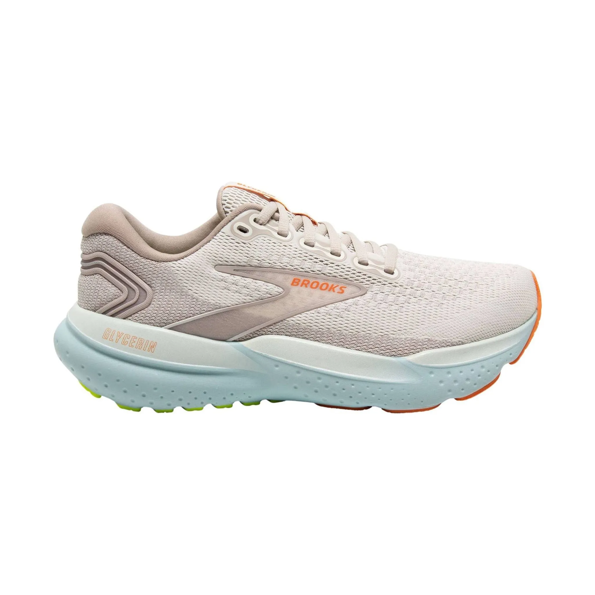 Brooks Women's Glycerin 21 Road Running Shoes - Coconut/Aqua/Autumn Sunset
