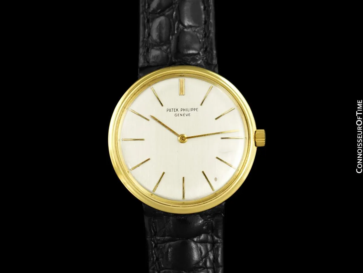 c. 1968 Patek Philippe Vintage Mens Handwound Watch, Ref. 2591 Disco Volante Style - 18K Gold