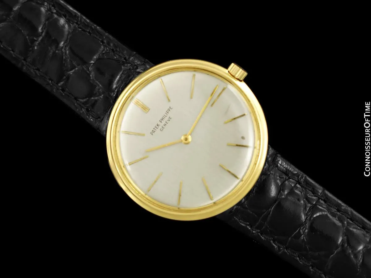 c. 1968 Patek Philippe Vintage Mens Handwound Watch, Ref. 2591 Disco Volante Style - 18K Gold