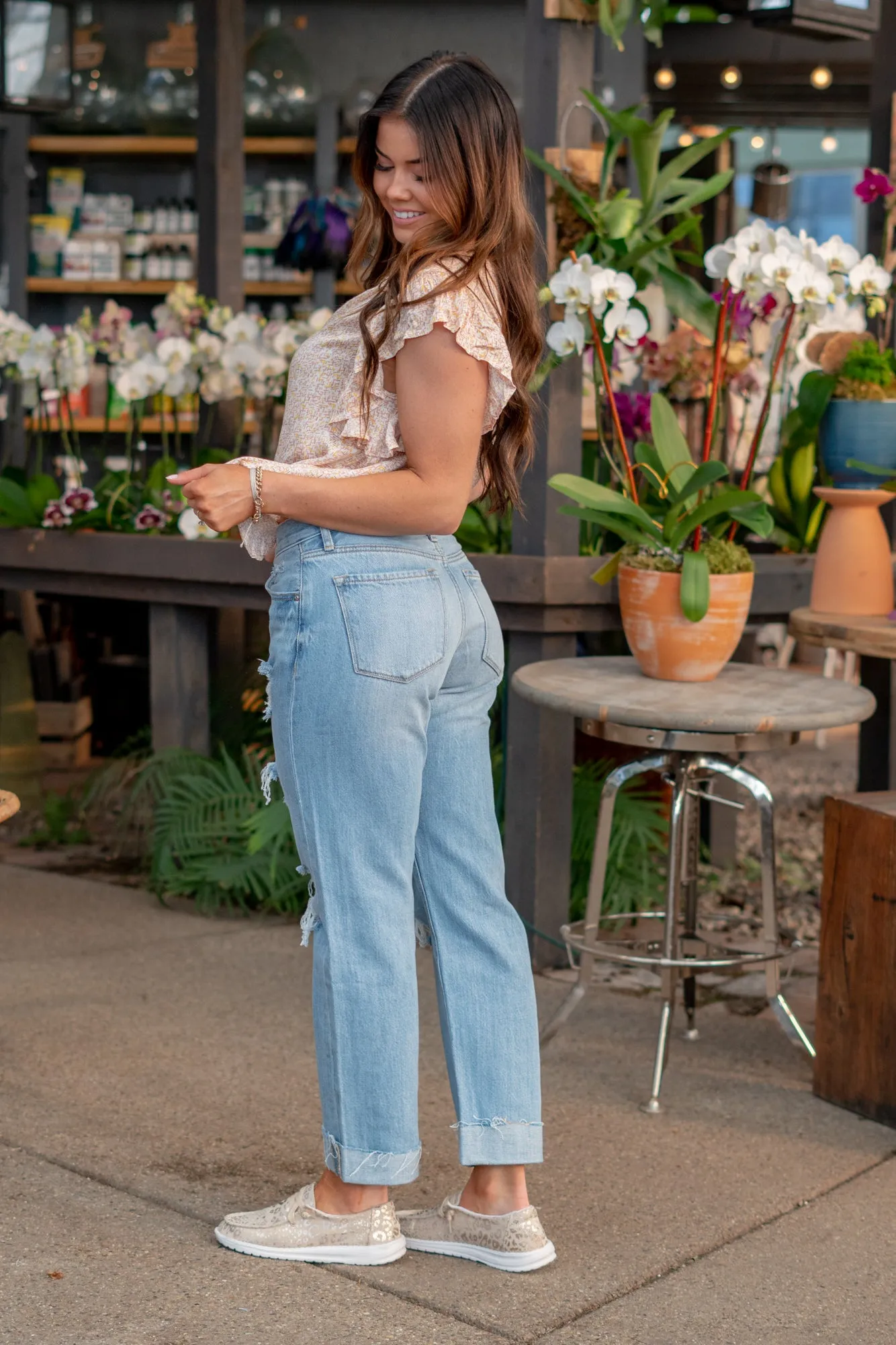 Candace Mid Rise Ripped Boyfriend