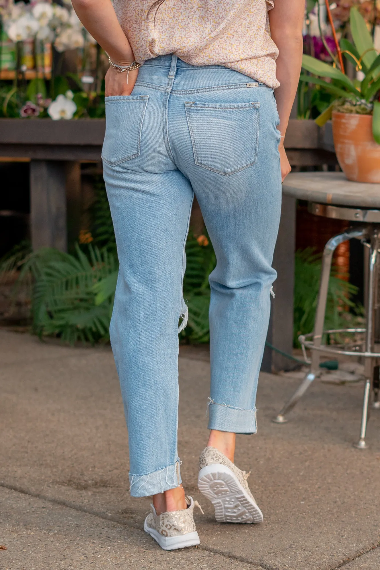 Candace Mid Rise Ripped Boyfriend