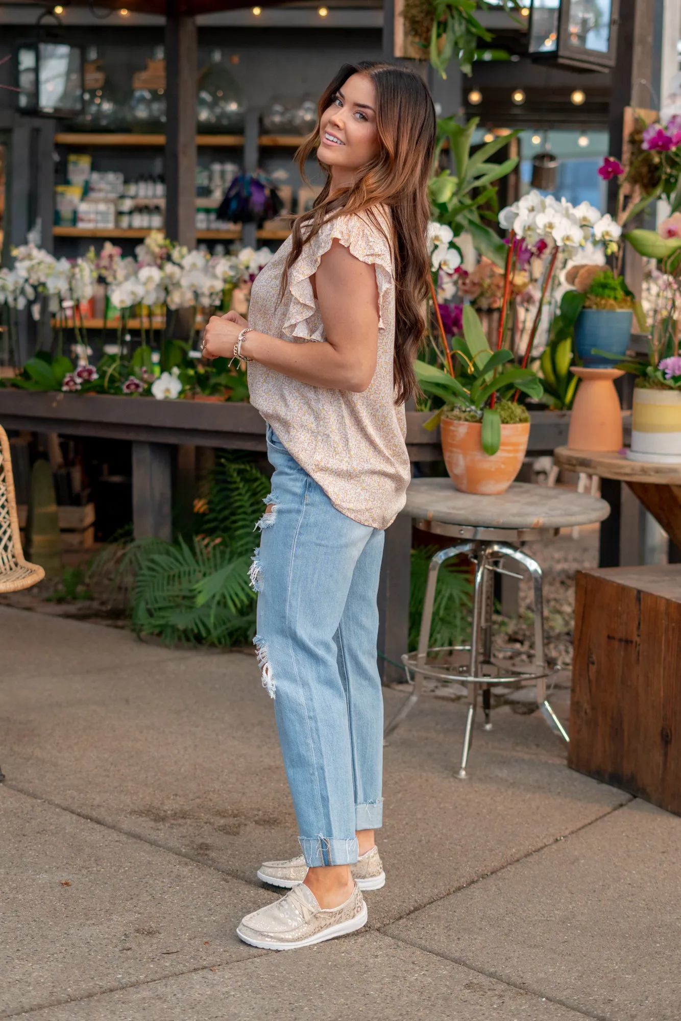 Candace Mid Rise Ripped Boyfriend