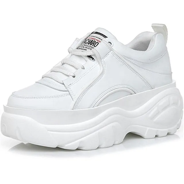 Casaul Shoes Woman High Platform Sneakers Breathable