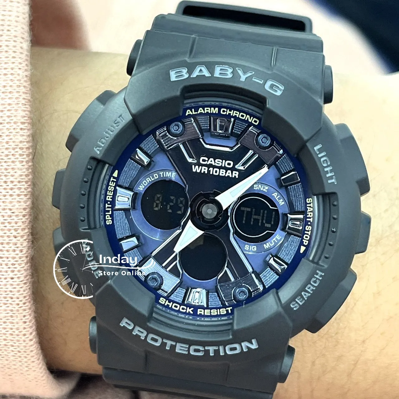 Casio Baby-G Women's Watch BA-130-1A2 Resin Band Mineral Glass Shock Resistant Best Seller