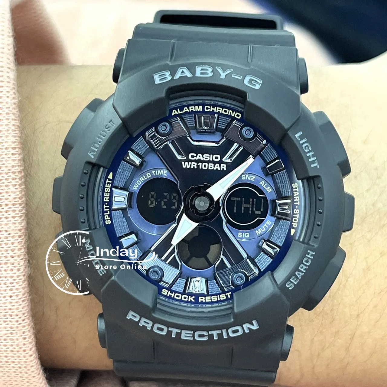 Casio Baby-G Women's Watch BA-130-1A2 Resin Band Mineral Glass Shock Resistant Best Seller
