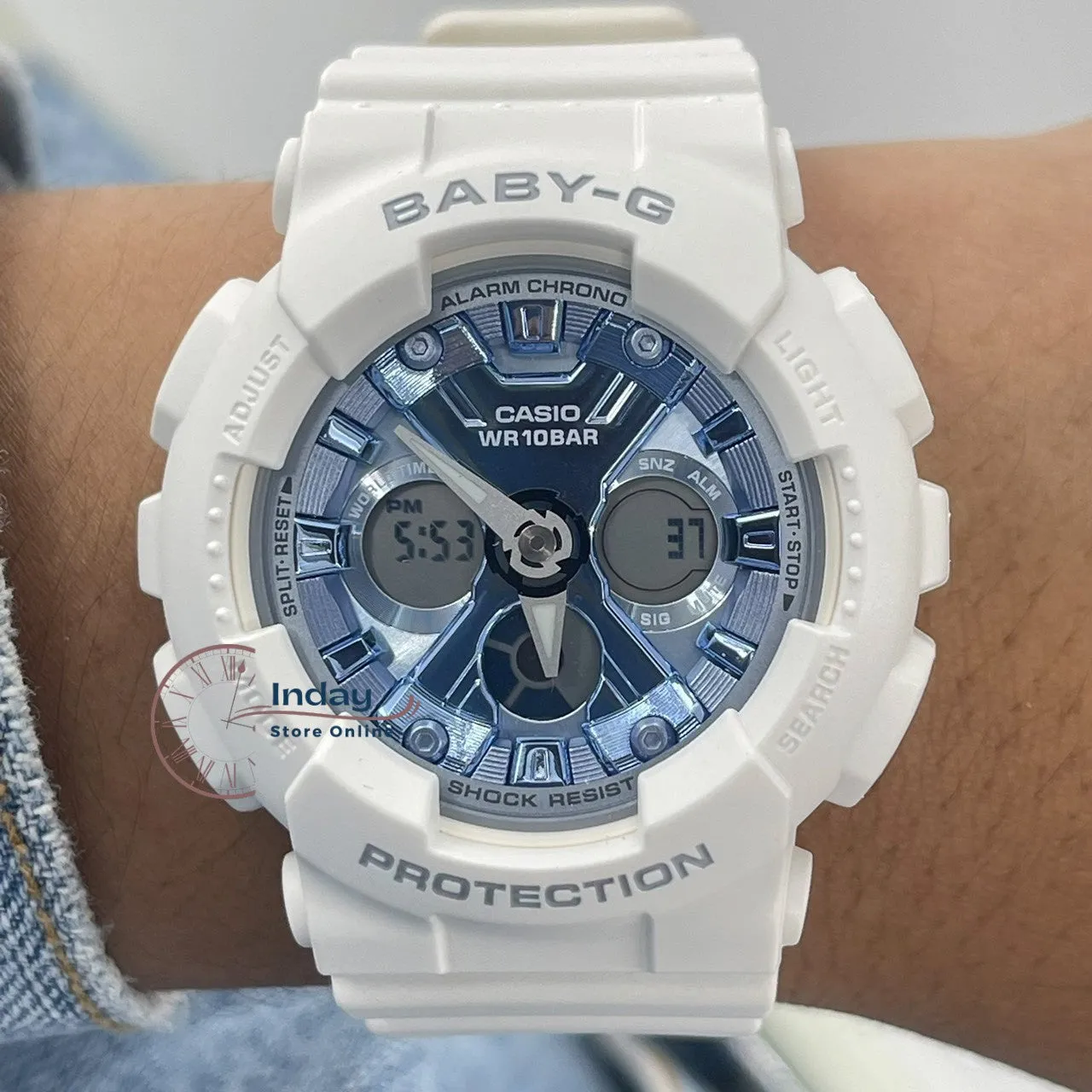 Casio Baby-G Women's Watch BA-130-7A2 Resin Band Mineral Glass Shock Resistant