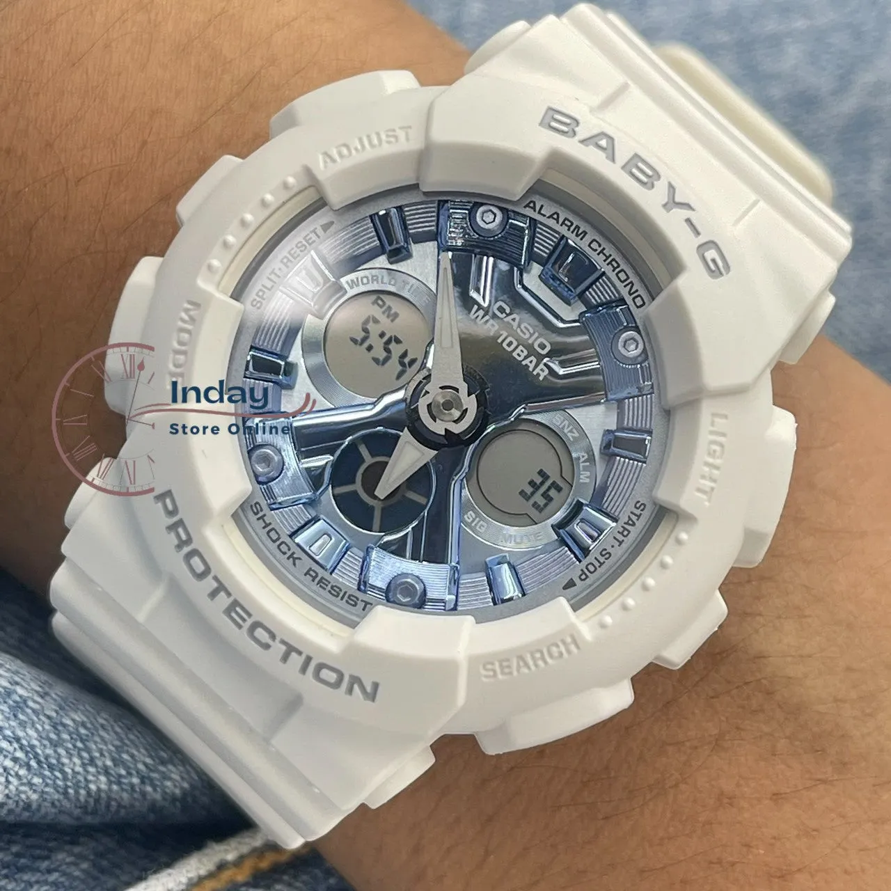 Casio Baby-G Women's Watch BA-130-7A2 Resin Band Mineral Glass Shock Resistant