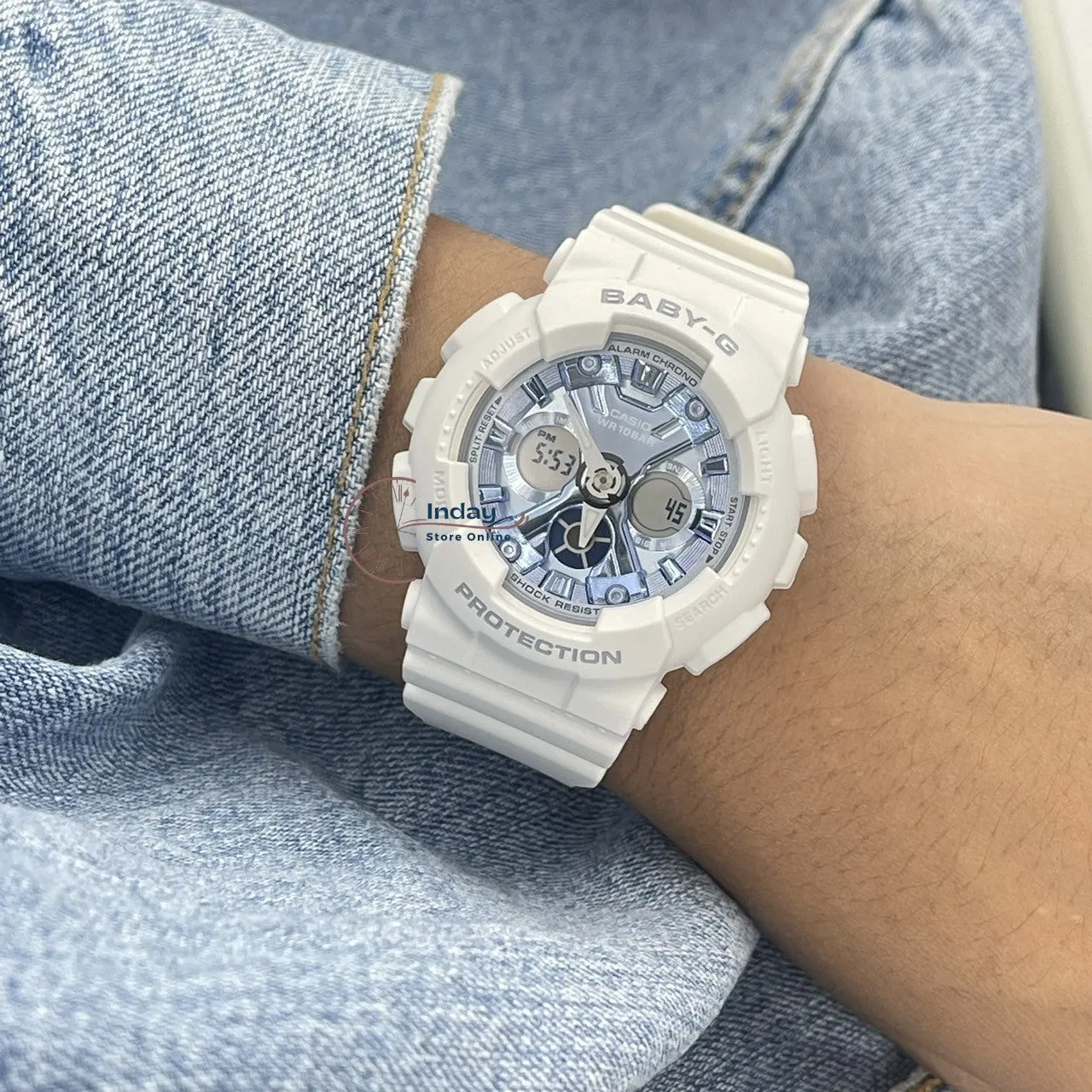 Casio Baby-G Women's Watch BA-130-7A2 Resin Band Mineral Glass Shock Resistant