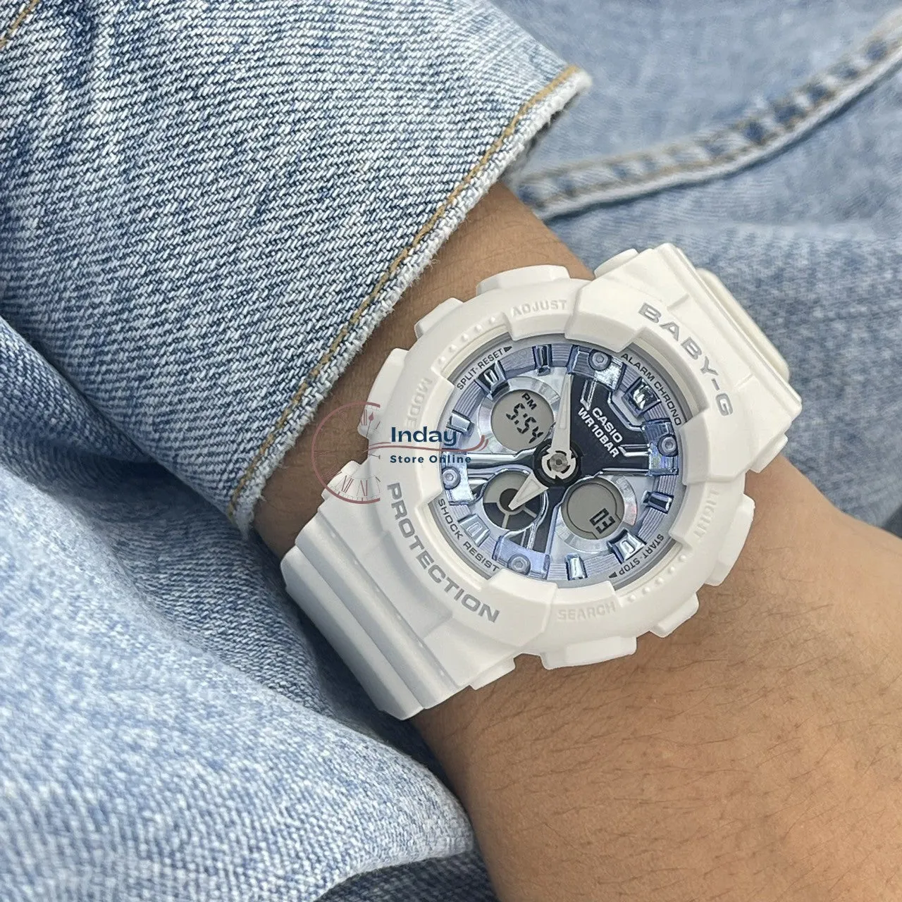 Casio Baby-G Women's Watch BA-130-7A2 Resin Band Mineral Glass Shock Resistant