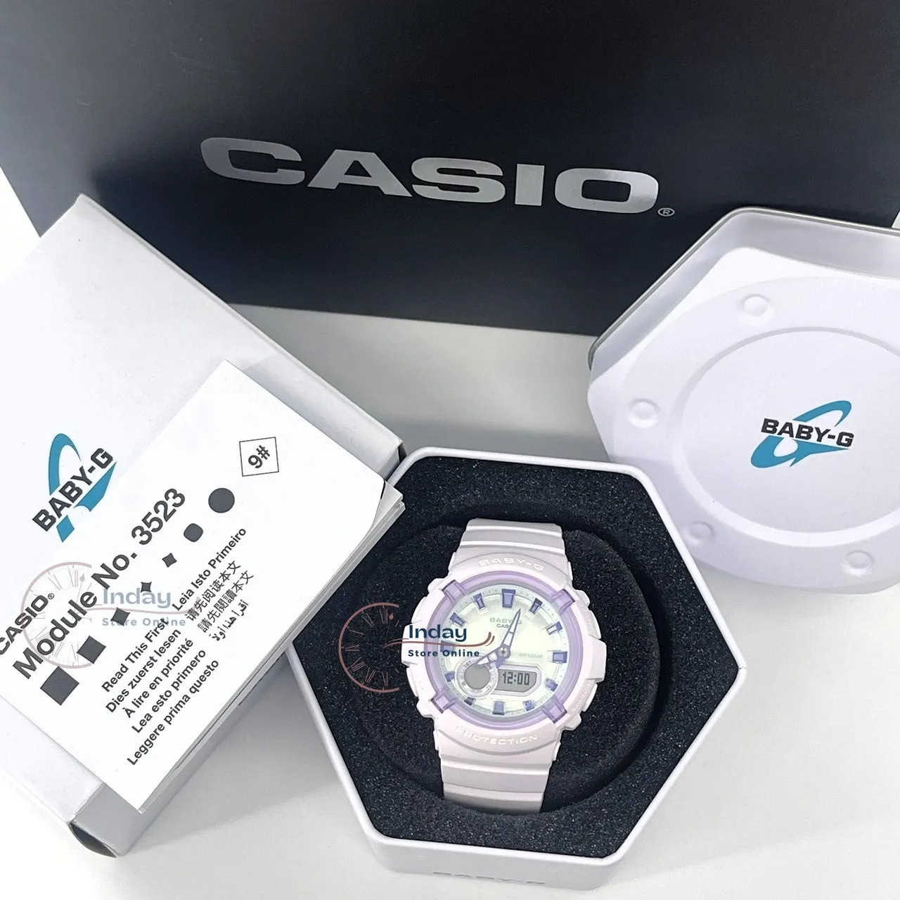Casio Baby-G Women's Watch BGA-280SW-6A Resin Band Mineral Glass Shock Resistant